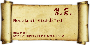 Nosztrai Richárd névjegykártya